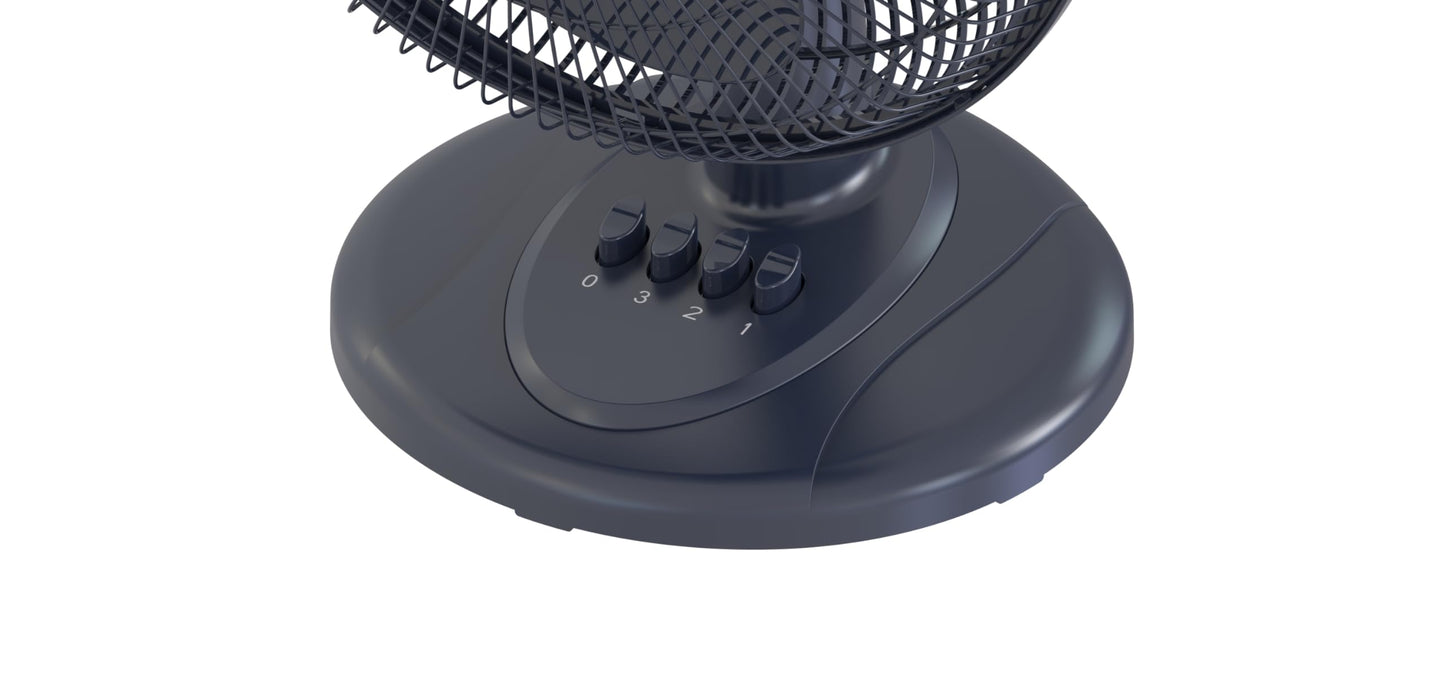 DailyTrade 12in Table Fan, Desk Fan, quiet small indoor fan, Ideal for Home, Bedroom, Dorm & Office,