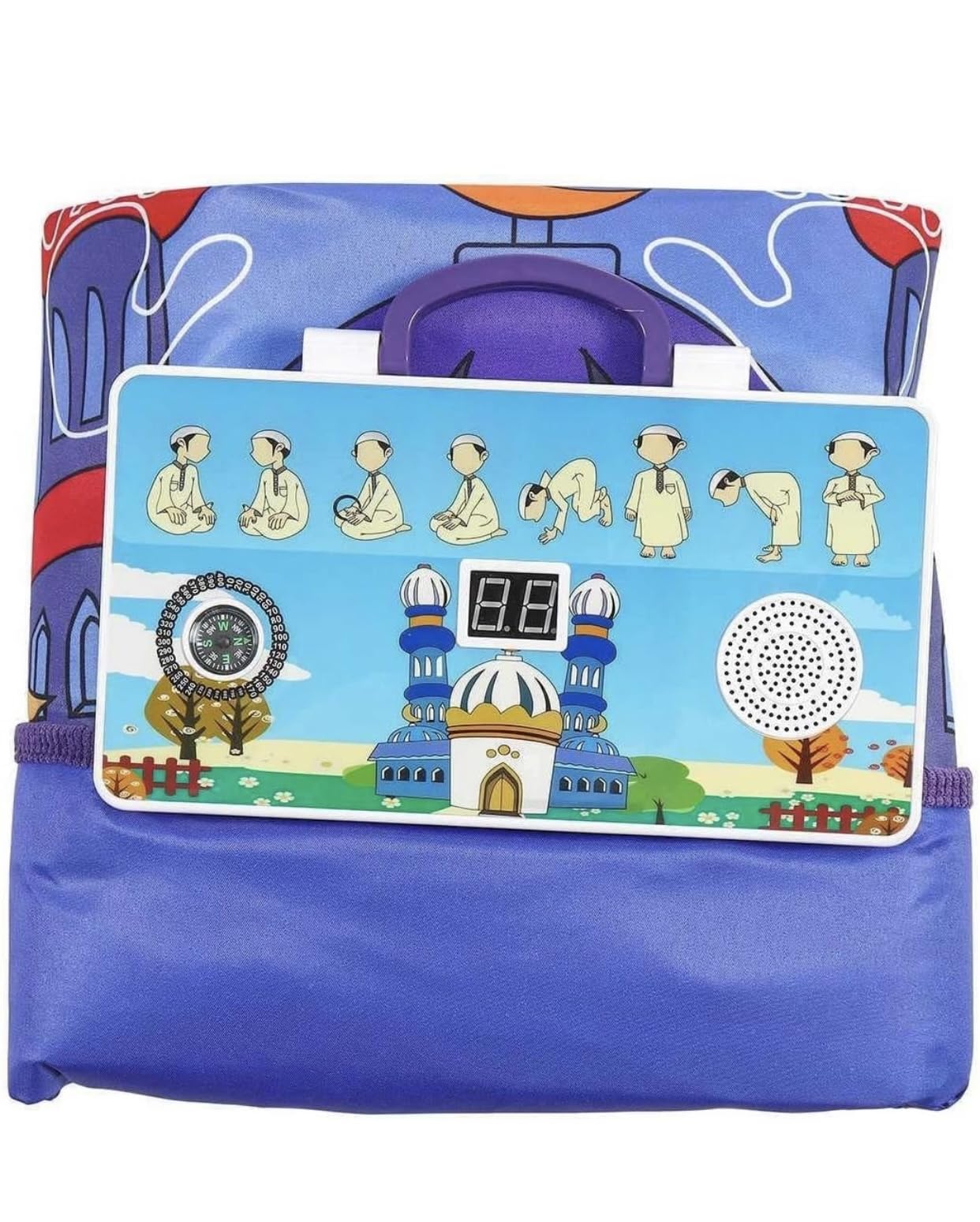 Educational Prayer Rug, Interactive Prayer Rug, sejadet sala for Kids with Speakers and Built in Touch Sensitive Buttons, LCD Counter, Professional Reciter, it Easily Helps Your Kids to Learn sala