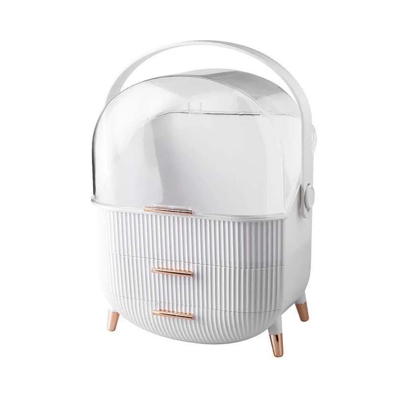 DailyTrade Makeup bag Storage Box, Countertop Portable Vanity Cosmetics MAKE UP bathroom organizers and Storage Cosmetics Organizer Box for Countertop & Drawers Skincare Organizers