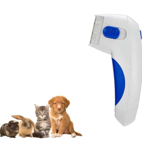 DailyTrade Electric Pet Grooming Comb, Removes Loose Hair, Suitable for Cats, Dogs & Rabbits, white