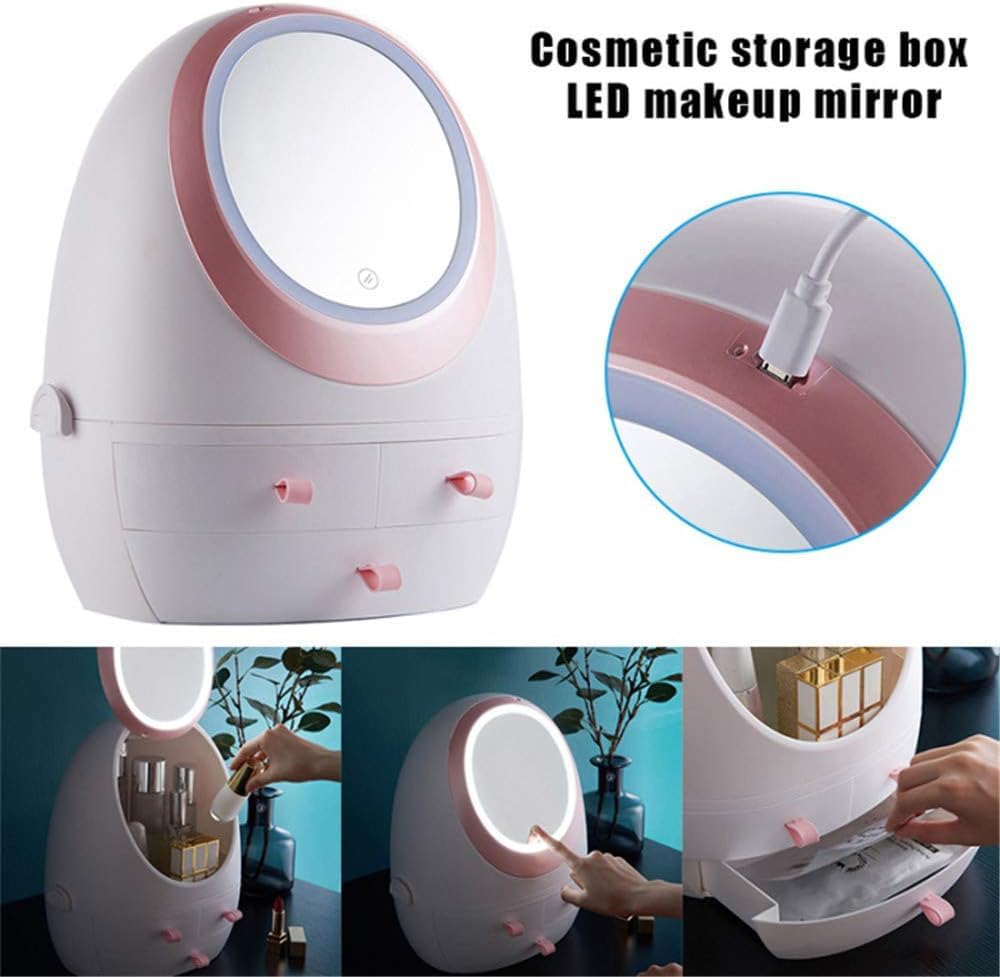 DailyTrade Makeup bag Storage Box, Countertop Portable Vanity Cosmetics MAKE UP bathroom organizers and Storage Cosmetics Organizer Box for Countertop & Drawers Skincare Organizers