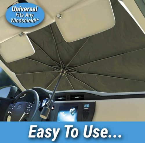 Ultra-Fold Sun Shield: Premium Reflective Car Windshield Shade - Block UV Rays, Heat, and Keep Your Vehicle Cool - Fits Most Cars, SUVs, and Trucks