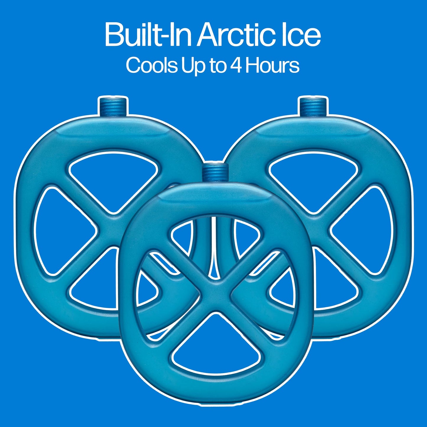 Arctic Air Ice Jet Personal Air Cooler, 3-Speed Room Cooler with Reusable Ice Packs, Portable Cooler with Multi-Directional Vent & 7 LED Lights, Whisper-Quiet Air Cooler for Room