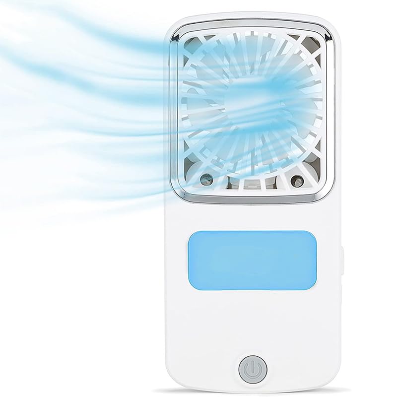 DailyTrade Air Pocket Chill Handheld Mini Fan: Rechargeable Personal Air Cooler with Hydro-Chill Technology, 3 Speeds, Built-in Kickstand - Cordless for Travel, Indoor, or Outdoor Use. By K.M.E