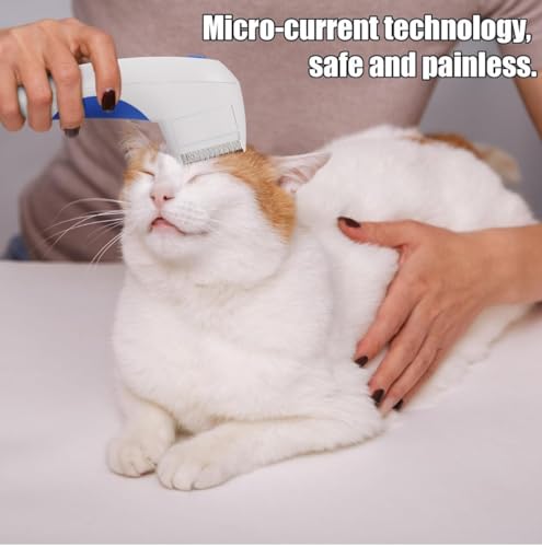 DailyTrade Electric Pet Grooming Comb, Removes Loose Hair, Suitable for Cats, Dogs & Rabbits, white