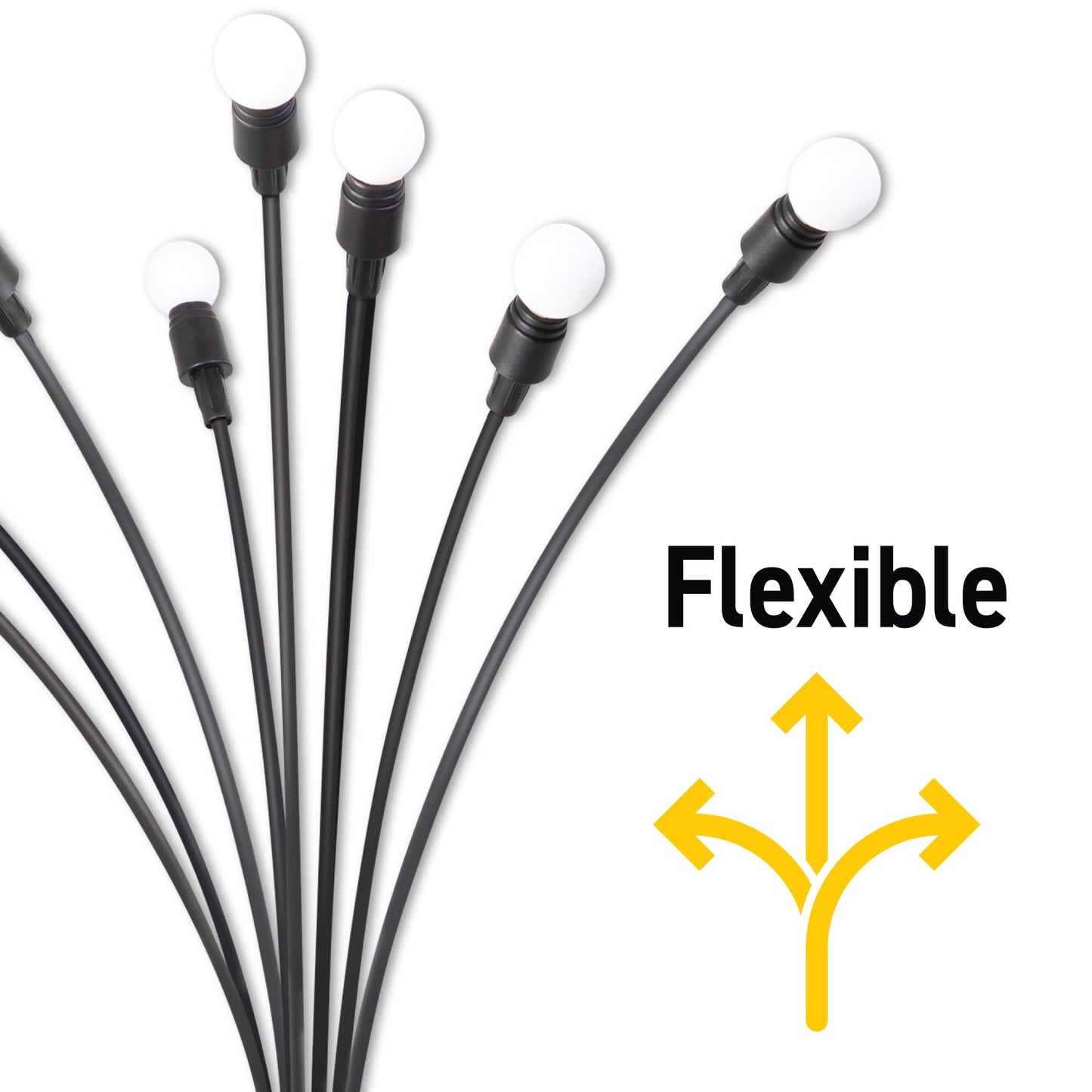 Sensor Brite Solar Garden Lights, Adjustable Firefly Lights with 10-Hour Illumination, Auto ON/Off Outdoor Garden Lights, Easy Install LED Light Pair, Weatherproof Garden Decor, Pack of 2