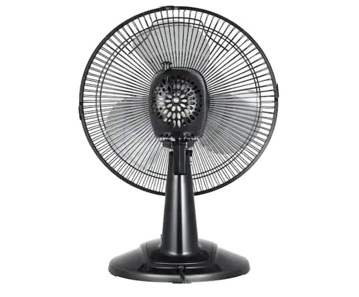 DailyTrade 12in Table Fan, Desk Fan, quiet small indoor fan, Ideal for Home, Bedroom, Dorm & Office,