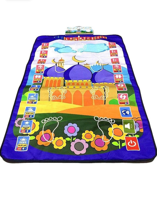Educational Prayer Rug, Interactive Prayer Rug, sejadet sala for Kids with Speakers and Built in Touch Sensitive Buttons, LCD Counter, Professional Reciter, it Easily Helps Your Kids to Learn sala