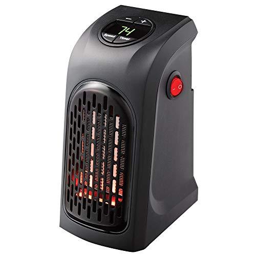 Ontel Handy Heater | Plug-In Personal Heater | Heat Boss | Compact Design | Quick and Easy Heat | Digital Display | Great for Travel | On/Off with Timer