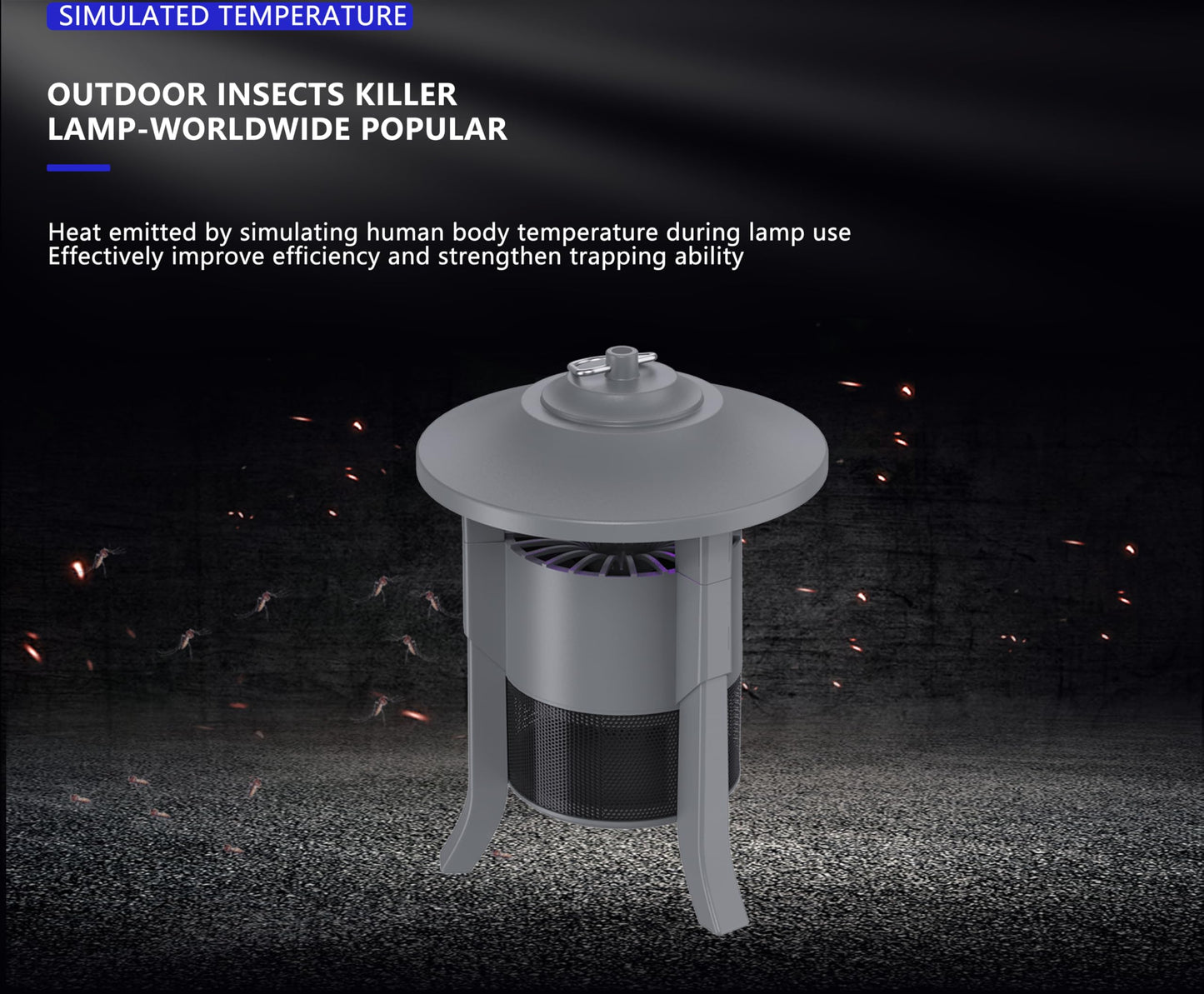 LED Bug Zapper Indoor, 10 Years Lifespan 3 Lamps Sustainable Less Power, 3800V Powerful Electric Mosquito Zapper, Durable Fly Trap Mosquito Trap, Fly Killer Fly Zapper