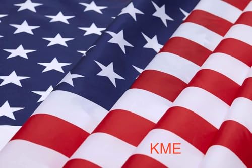 American Flag 3x5 FT Outdoor - USA Nylon US Flags with Embroidered Stars, Sewn Stripes and Brass Grommets