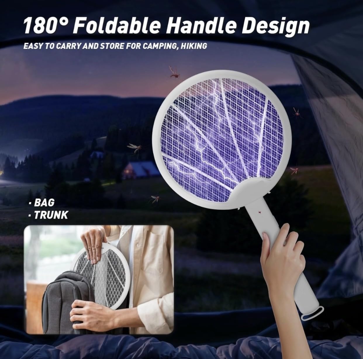 LED Bug Zapper Indoor, 10 Years Lifespan 3 Lamps Sustainable Less Power, 3800V Powerful Electric Mosquito Zapper, Durable Fly Trap Mosquito Trap, Fly Killer Fly Zapper