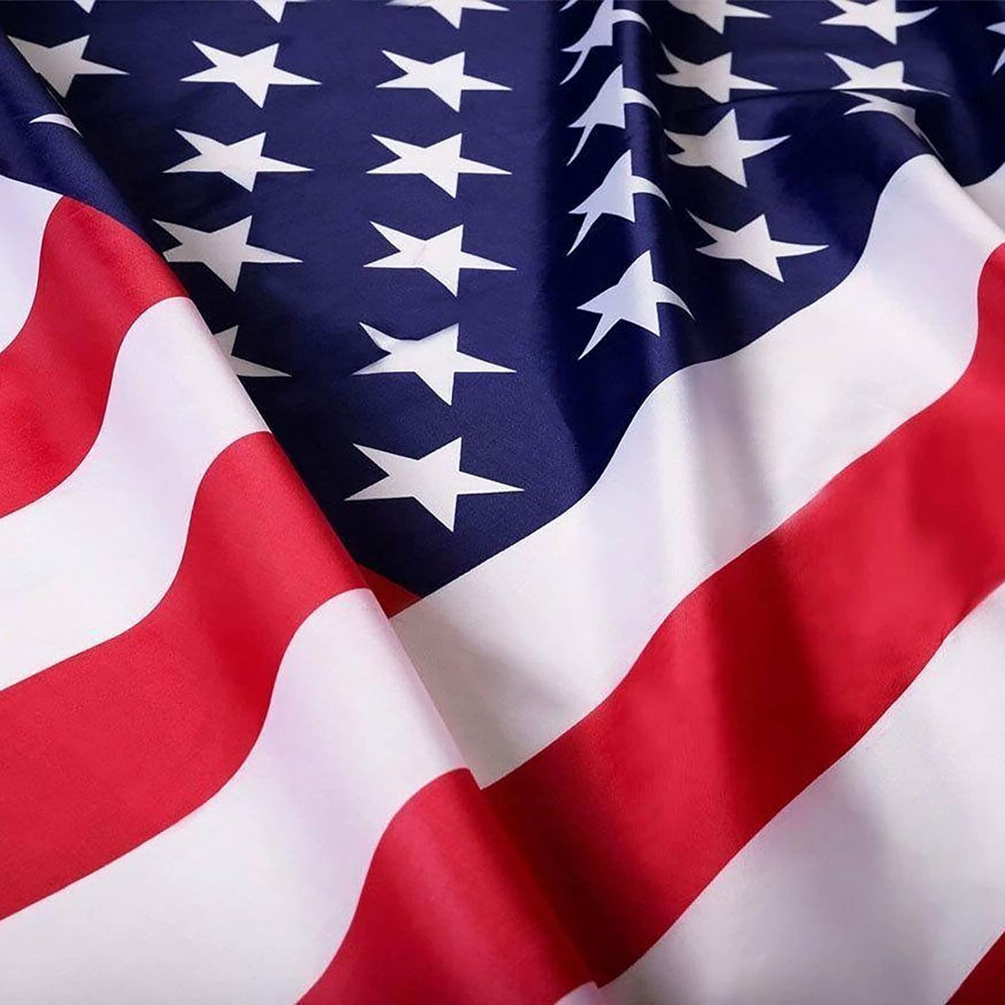 American Flag 3x5 FT Outdoor - USA Nylon US Flags with Embroidered Stars, Sewn Stripes and Brass Grommets