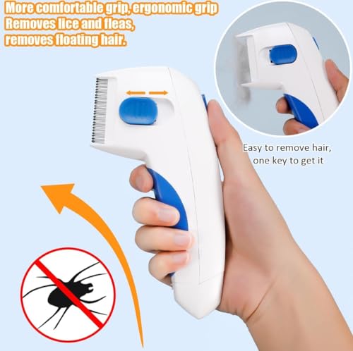 DailyTrade Electric Pet Grooming Comb, Removes Loose Hair, Suitable for Cats, Dogs & Rabbits, white