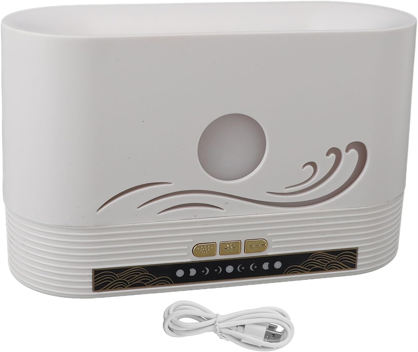 Flame Diffuser for Essential Oils, 250ml Ultrasonic Aroma Diffusers with Cool Mist, Aromatherapy Diffuser with Auto-Off Protection,3 Timer Settings, Small Humidifier for Home,Office,Bedroom,Gift