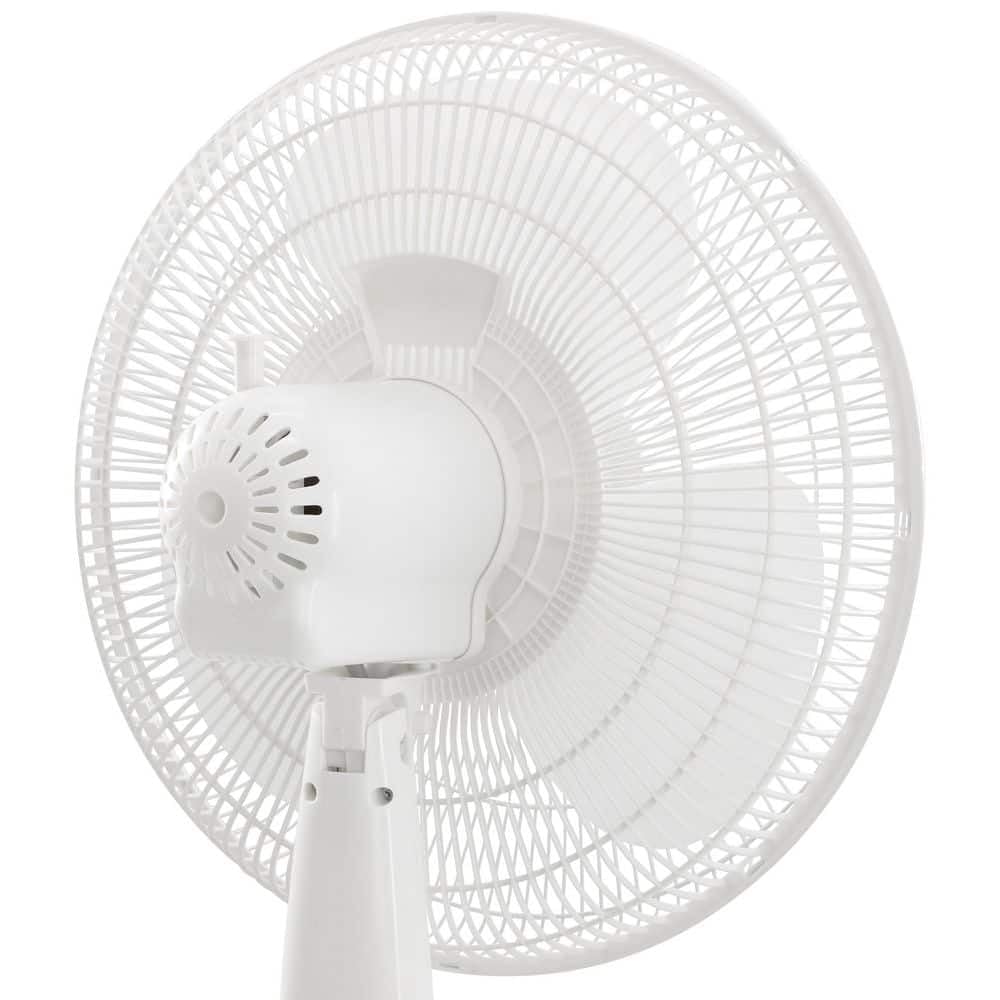Pedestal Floor Fan 16 or 18 Inch Standing Fan for Home Office Bedroom with Oscillating Dual Blades Quiet AC Motor Adjustable Height Remote Control Timer Tilt Head Powerful Electric Fan