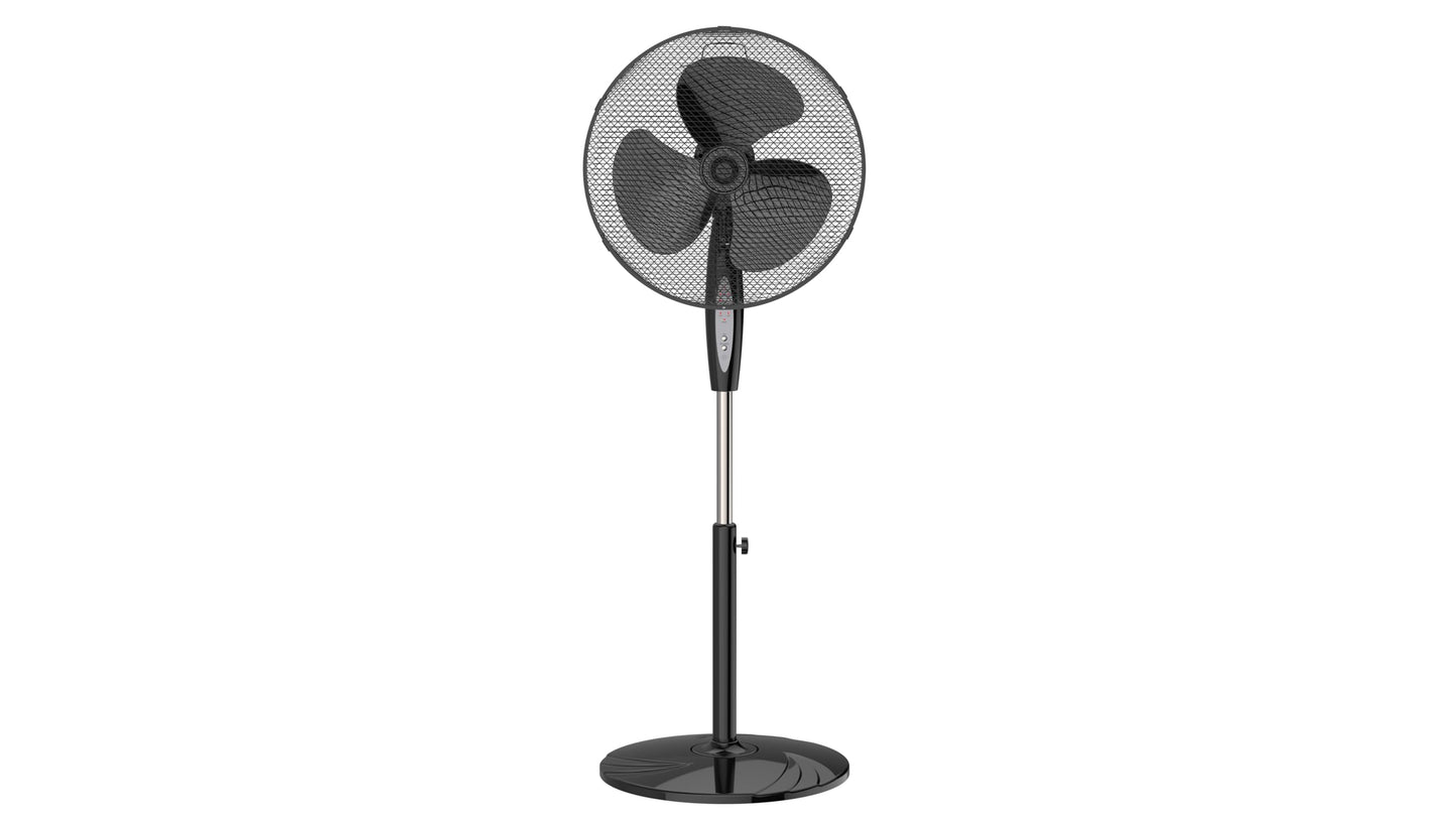 Pedestal Floor Fan 16 or 18 Inch Standing Fan for Home Office Bedroom with Oscillating Dual Blades Quiet AC Motor Adjustable Height Remote Control Timer Tilt Head Powerful Electric Fan