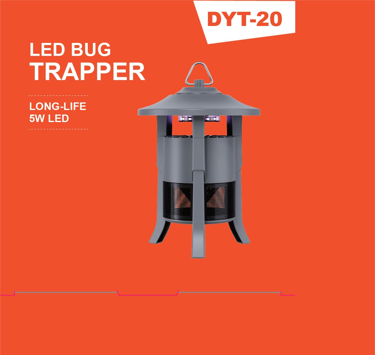 LED Bug Zapper Indoor, 10 Years Lifespan 3 Lamps Sustainable Less Power, 3800V Powerful Electric Mosquito Zapper, Durable Fly Trap Mosquito Trap, Fly Killer Fly Zapper