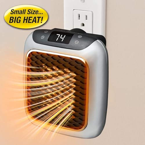 Ontel Handy Heater Turbo 800W Wall Outlet Heater w/Auto Shut off