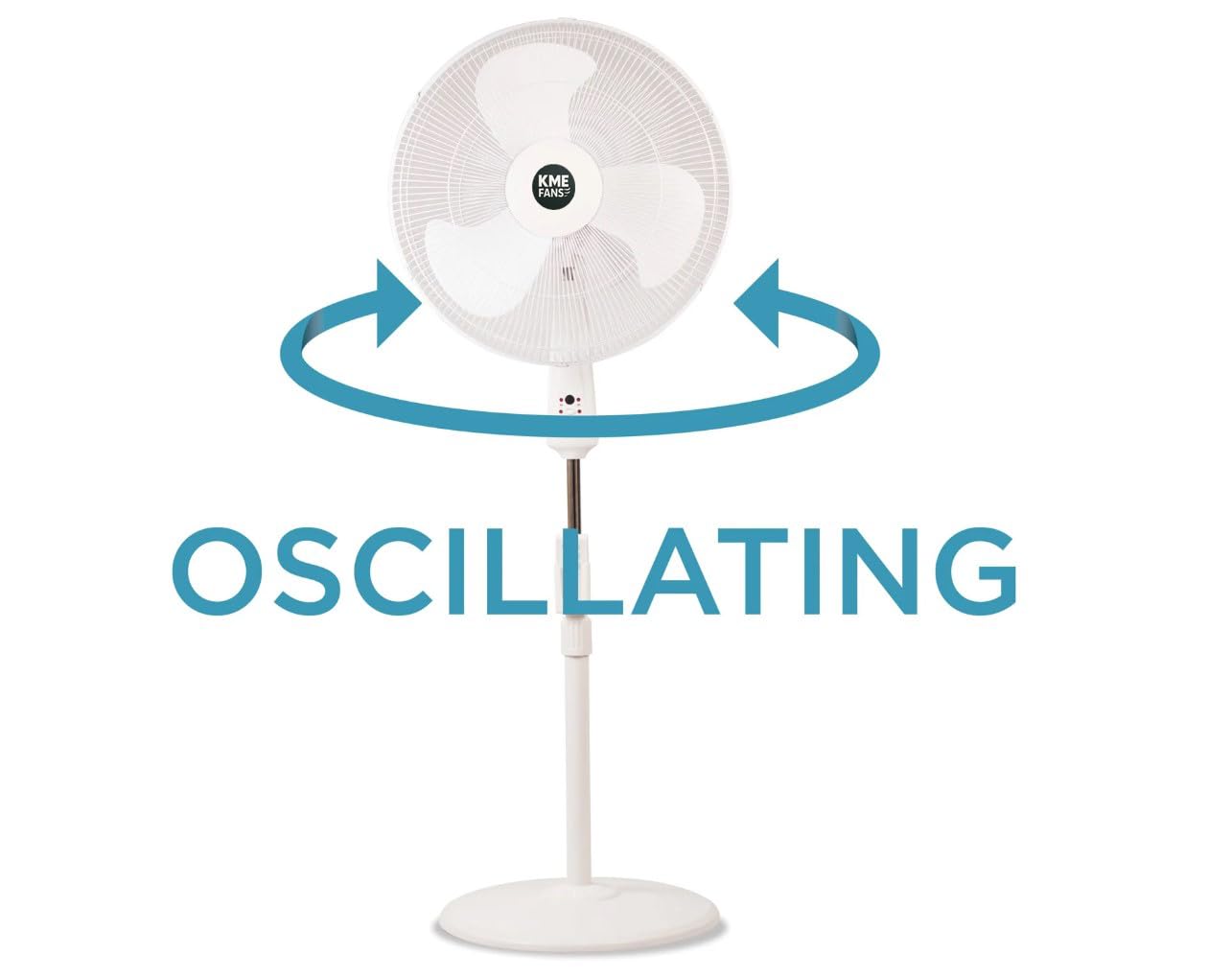 Pedestal Floor Fan 16 or 18 Inch Standing Fan for Home Office Bedroom with Oscillating Dual Blades Quiet AC Motor Adjustable Height Remote Control Timer Tilt Head Powerful Electric Fan