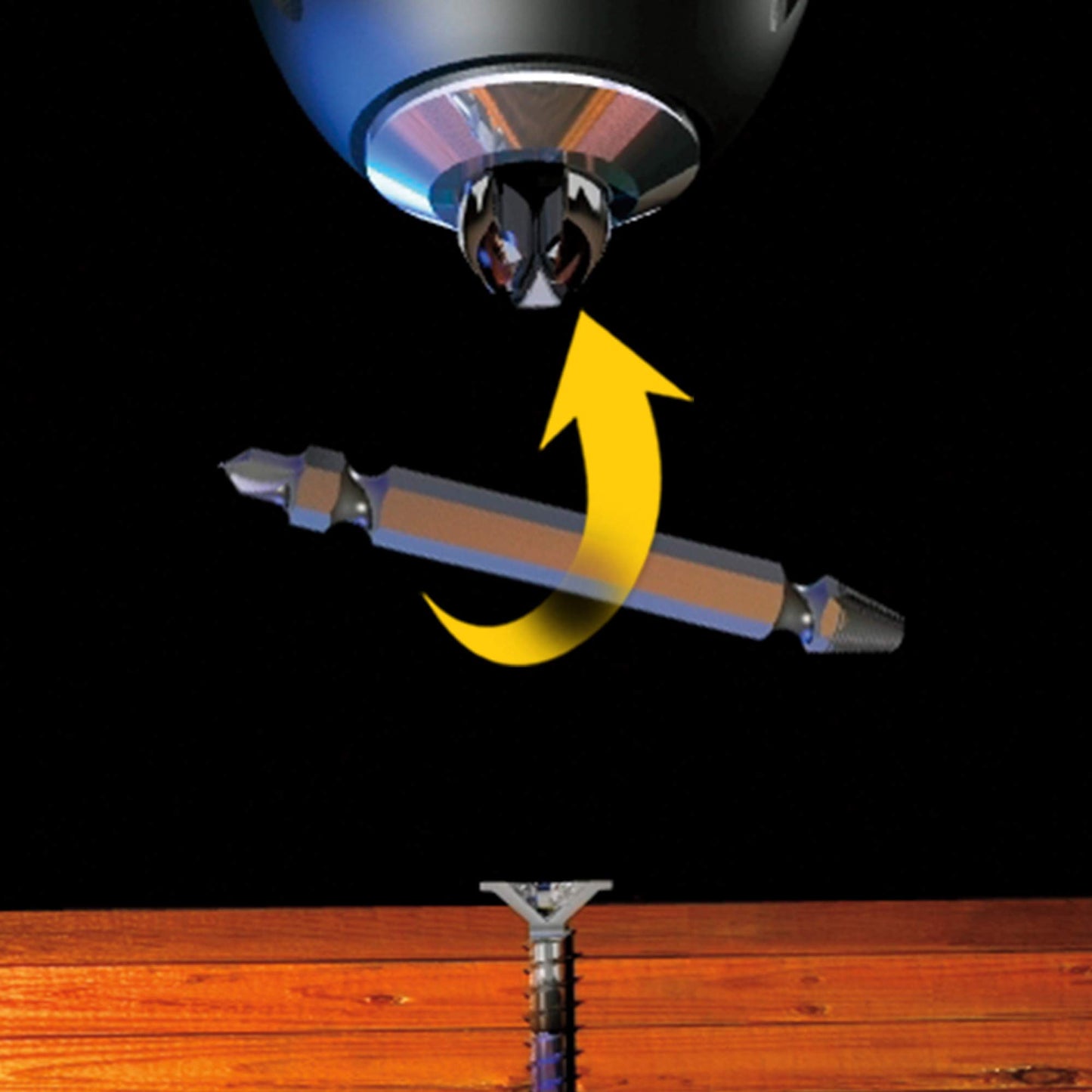 Ontel SpeedOut Cobalt Damaged Screw Extractor Kit, 4 Piece Set