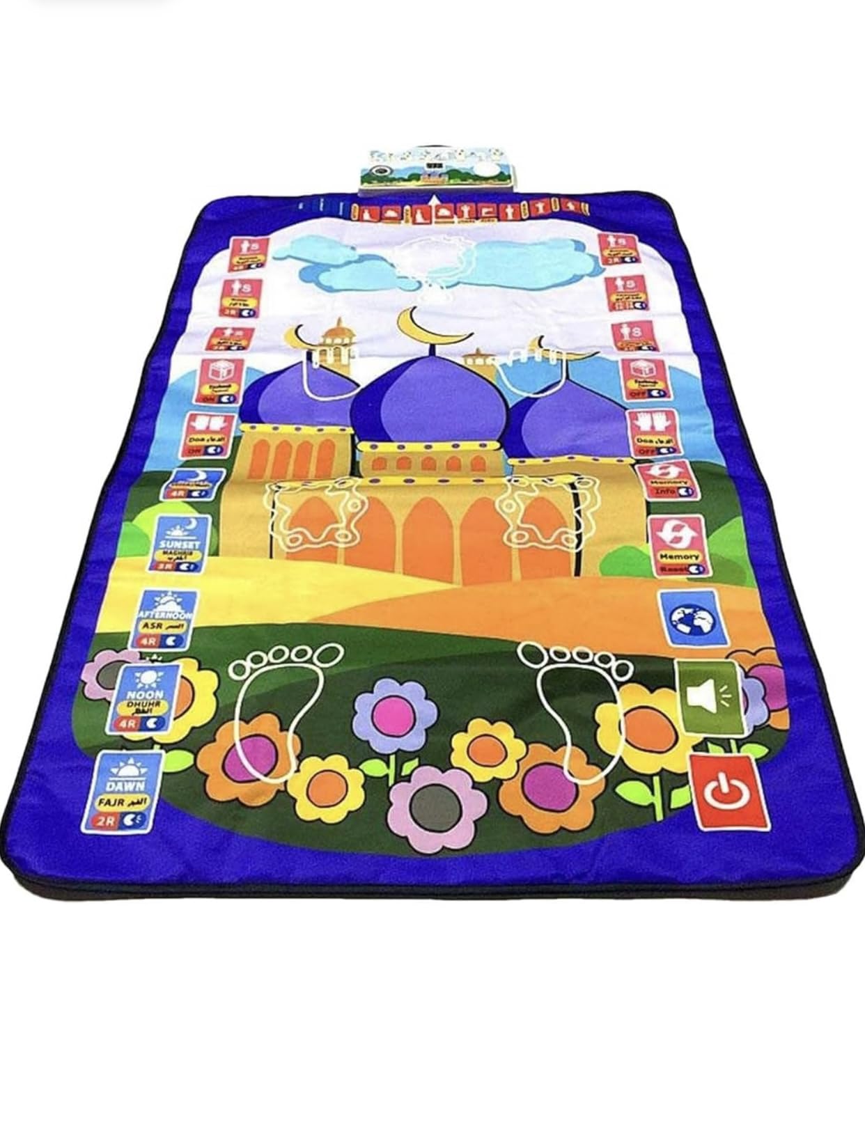 Educational Prayer Rug, Interactive Prayer Rug, sejadet sala for Kids with Speakers and Built in Touch Sensitive Buttons, LCD Counter, Professional Reciter, it Easily Helps Your Kids to Learn sala