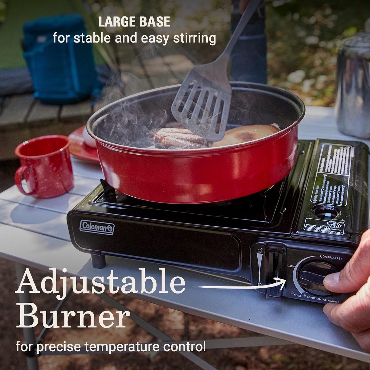 Coleman Classic 1-Burner Butane Stove, Portable Camping Cooktop with Carry Case & InstaStart Ignition, Adjustable Burner with 7650 BTUs of Power for Camping, Grilling, Tailgating, & More