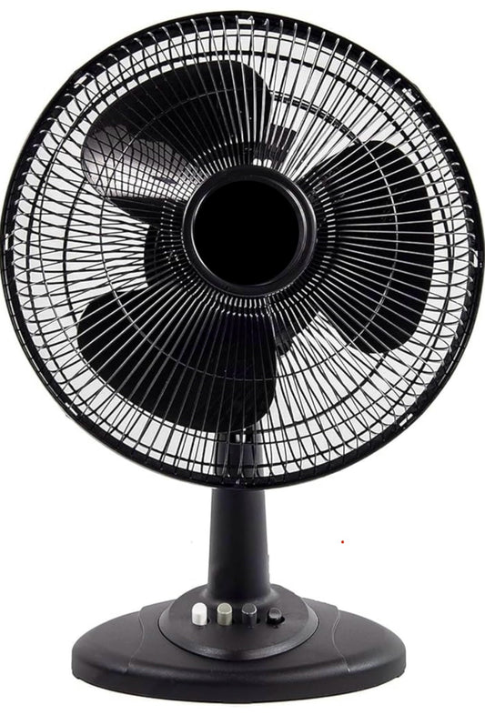 DailyTrade 12in Table Fan, Desk Fan, quiet small indoor fan, Ideal for Home, Bedroom, Dorm & Office,
