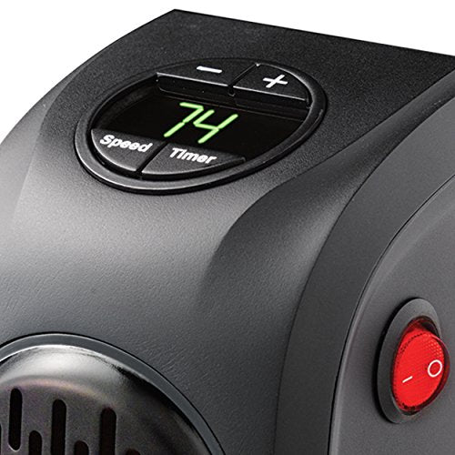 Ontel Handy Heater | Plug-In Personal Heater | Heat Boss | Compact Design | Quick and Easy Heat | Digital Display | Great for Travel | On/Off with Timer
