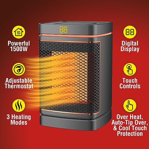 Ontel Handy Heater Copper Core Pure Warmth Ceramic Space Heater