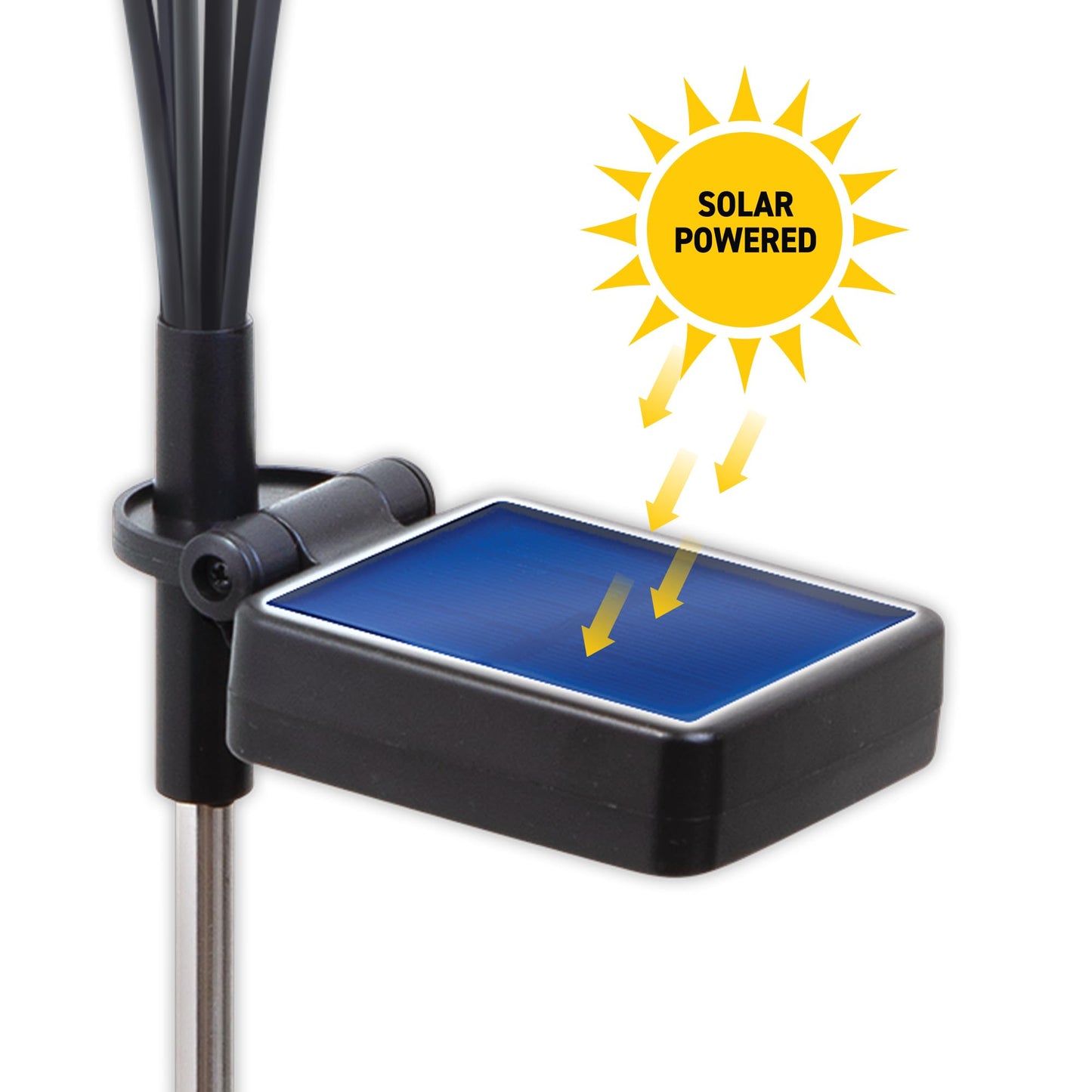 Sensor Brite Solar Garden Lights, Adjustable Firefly Lights with 10-Hour Illumination, Auto ON/Off Outdoor Garden Lights, Easy Install LED Light Pair, Weatherproof Garden Decor, Pack of 2
