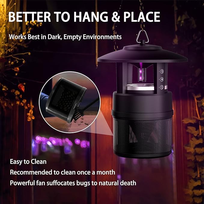 LED Bug Zapper Indoor, 10 Years Lifespan 3 Lamps Sustainable Less Power, 3800V Powerful Electric Mosquito Zapper, Durable Fly Trap Mosquito Trap, Fly Killer Fly Zapper