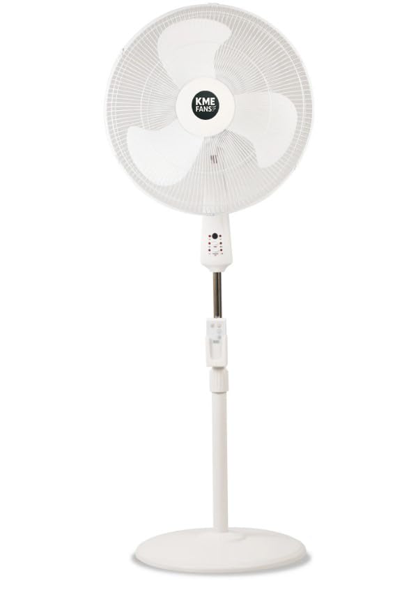 Pedestal Floor Fan 16 or 18 Inch Standing Fan for Home Office Bedroom with Oscillating Dual Blades Quiet AC Motor Adjustable Height Remote Control Timer Tilt Head Powerful Electric Fan