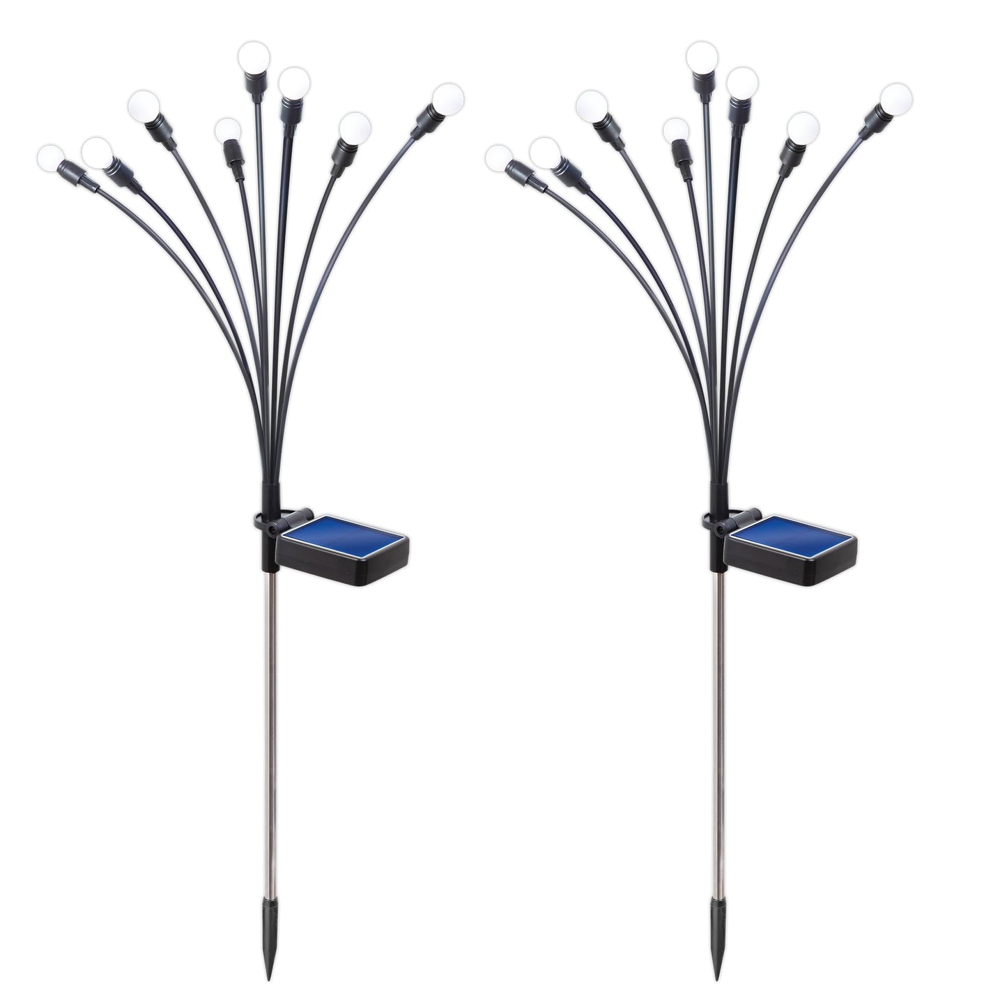 Sensor Brite Solar Garden Lights, Adjustable Firefly Lights with 10-Hour Illumination, Auto ON/Off Outdoor Garden Lights, Easy Install LED Light Pair, Weatherproof Garden Decor, Pack of 2