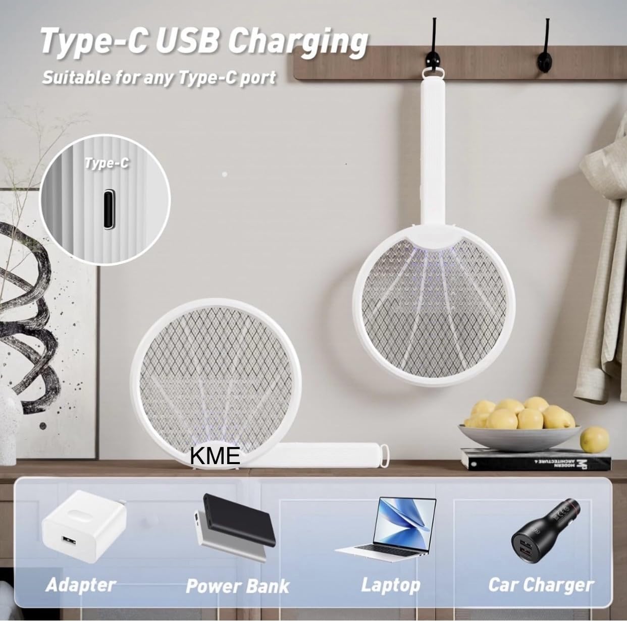 LED Bug Zapper Indoor, 10 Years Lifespan 3 Lamps Sustainable Less Power, 3800V Powerful Electric Mosquito Zapper, Durable Fly Trap Mosquito Trap, Fly Killer Fly Zapper