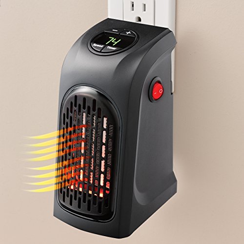Ontel Handy Heater | Plug-In Personal Heater | Heat Boss | Compact Design | Quick and Easy Heat | Digital Display | Great for Travel | On/Off with Timer