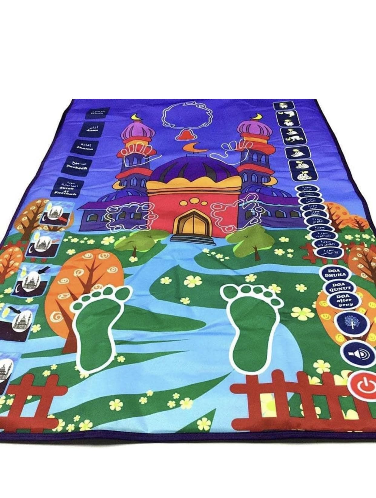Educational Prayer Rug, Interactive Prayer Rug, sejadet sala for Kids with Speakers and Built in Touch Sensitive Buttons, LCD Counter, Professional Reciter, it Easily Helps Your Kids to Learn sala